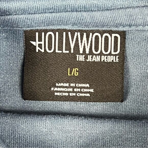 Hollywood The Jean People Blue Camo Unisex Pullover Hoodie Sweatshirt Men Medium - Picture 6 of 8